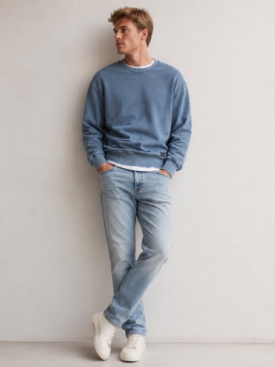 Abercrombie & Fitch Other - Abercrombie & Fitch Soft AF Fleece Sweatshirt - Men’s XS - Washed Blue